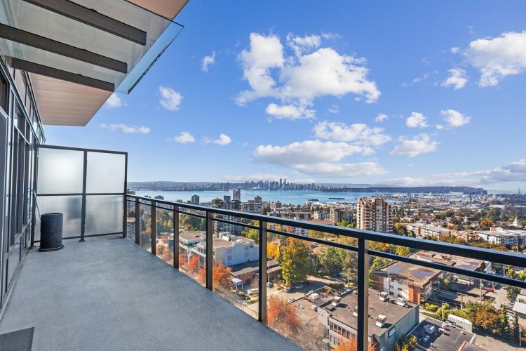 Condo balcony in Central Lonsdale